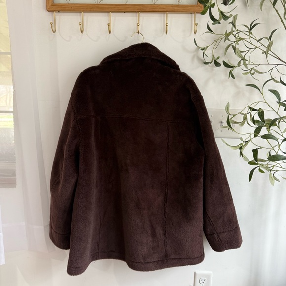 Free People We The Free Mari Reversible Coat Chocolate Brown NWT - Picture 8 of 8